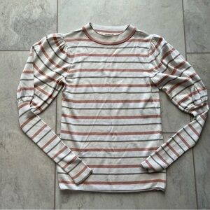 See by Chloe Striped Puff Sleeve Sweater